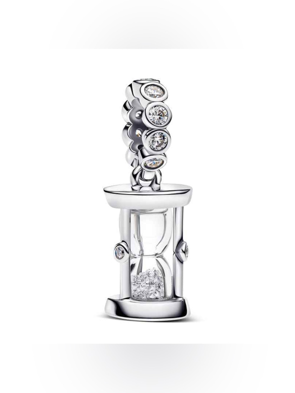 Pandora Sparkling Hourglass "Time is Precious" Dangle Charm